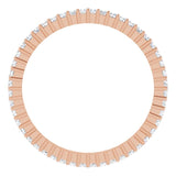 10K Gold Square Lab-Grown Diamond Shared-Prong Eternity Band – 1.25x1.25 mm Stones - Rose Gold - view 2