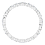 10K Gold Square Lab-Grown Diamond Shared-Prong Eternity Band – 1.25x1.25 mm Stones - White Gold - view 2