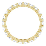 14K Gold Round Lab-Grown Diamond Shared-Prong Eternity Band – 3 mm Stones (1 3/4–2 1/3 CTW) - Yellow Gold - view 2
