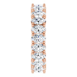 10K Gold Oval Lab-Grown Diamond Shared-Prong Eternity Band – 5x3 mm Stones - Rose Gold - view 4