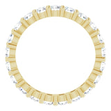 10K Gold Round Natural Diamond Shared-Prong Eternity Band – 2.5 mm Stones - Yellow Gold - view 2
