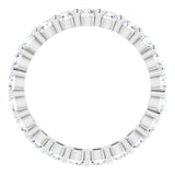 10K Gold Round Lab-Grown Diamond Shared-Prong Eternity Band – 2.5 mm Stones - White Gold - view 2