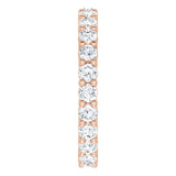 10K Gold Round Lab-Grown Diamond Shared-Prong Eternity Band – 2.5 mm Stones - Rose Gold - view 4