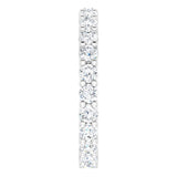 10K Gold Round Natural Diamond Shared-Prong Eternity Band – 2.5 mm Stones - White Gold - view 4
