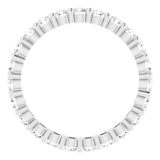10K Gold Round Natural Diamond Shared-Prong Eternity Band – 2.5 mm Stones - White Gold - view 2