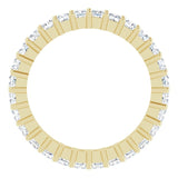 14K Gold Square Lab-Grown Diamond Shared-Prong Eternity Band – 2x2 mm Stones - Yellow Gold - view 2