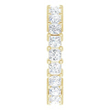 10K Gold Square Lab-Grown Diamond Shared-Prong Eternity Band – 2.5x2.5 mm Stones - Yellow Gold - view 4
