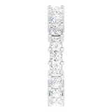 10K Gold Square Lab-Grown Diamond Shared-Prong Eternity Band – 2.5x2.5 mm Stones - White Gold - view 4
