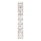 14K Gold Asscher Lab-Grown Diamond Shared-Prong Eternity Band – 2.6x2.6 mm Stones - Rose Gold - view 4