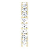 14K Gold Asscher Lab-Grown Diamond Shared-Prong Eternity Band – 2.6x2.6 mm Stones - Yellow Gold - view 4