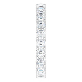 Platinum Asscher Lab-Grown Diamond Shared-Prong Eternity Band – 2.6x2.6 mm Stones - view 4