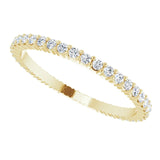 10K Gold Round Lab-Grown Diamond Shared-Prong Eternity Band – 1.5 mm Stones - Yellow Gold - view 5