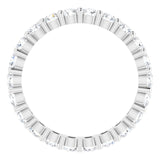 10K Gold Round Lab-Grown Diamond Shared-Prong Eternity Band – 2.5 mm Stones - White Gold - view 2