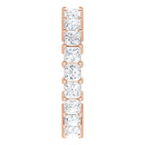10K Gold Square Lab-Grown Diamond Shared-Prong Eternity Band – 3x3 mm Stones - Rose Gold - view 4
