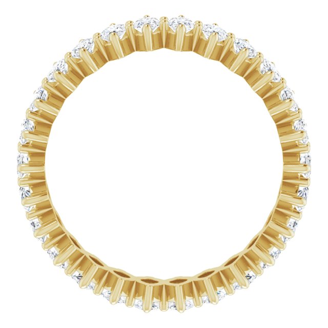 14K Gold Marquise Lab-Grown Diamond Shared-Prong Eternity Band – 4x2 mm Stones - Yellow Gold - view 2