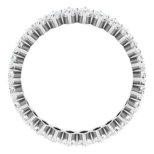 14K Gold Marquise Lab-Grown Diamond Shared-Prong Eternity Band – 4x2 mm Stones - White Gold - view 2