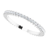 10K Gold Square Lab-Grown Diamond Shared-Prong Eternity Band – 1.25x1.25 mm Stones - White Gold - view 5