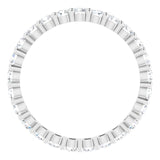 10K Gold Round Lab-Grown Diamond Shared-Prong Eternity Band – 2.5 mm Stones - White Gold - view 2