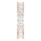 10K Gold Square Lab-Grown Diamond Shared-Prong Eternity Band – 3.5x3.5 mm Stones - Rose Gold - view 4