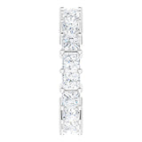 10K Gold Square Natural Diamond Shared-Prong Eternity Band – 3.5x3.5 mm Stones - White Gold - view 4