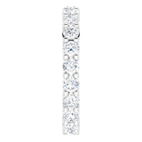 10K Gold Round Lab-Grown Diamond Shared-Prong Eternity Band – 2.5 mm Stones - White Gold - view 4