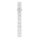 10K Gold Round Natural Diamond Shared-Prong Eternity Band – 2.5 mm Stones - White Gold - view 4