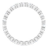 10K Gold Round Lab-Grown Diamond Shared-Prong Eternity Band – 2.5 mm Stones - White Gold - view 2