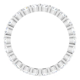 10K Gold Round Lab-Grown Diamond Shared-Prong Eternity Band – 2.5 mm Stones - White Gold - view 2
