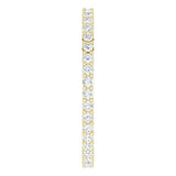 10K Gold Round Lab-Grown Diamond Shared-Prong Eternity Band – 1.5 mm Stones - Yellow Gold - view 4