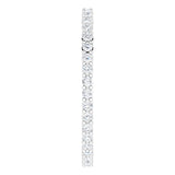 10K Gold Round Lab-Grown Diamond Shared-Prong Eternity Band – 1.5 mm Stones - White Gold - view 4