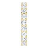 10K Gold Round Natural Diamond Shared-Prong Eternity Band – 2.5 mm Stones - Yellow Gold - view 4