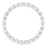 10K Gold Round Lab-Grown Diamond Shared-Prong Eternity Band – 2.5 mm Stones - White Gold - view 2