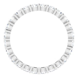 10K Gold Round Natural Diamond Shared-Prong Eternity Band – 2.5 mm Stones - White Gold - view 2