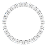 10K Gold Round Natural Diamond Shared-Prong Eternity Band – 2.5 mm Stones - White Gold - view 2