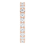 10K Gold Round Lab-Grown Diamond Shared-Prong Eternity Band – 2.5 mm Stones - Rose Gold - view 4