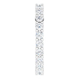 10K Gold Round Natural Diamond Shared-Prong Eternity Band – 2.5 mm Stones - White Gold - view 4