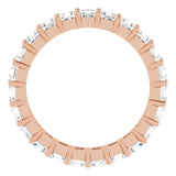 14K Gold Asscher Lab-Grown Diamond Shared-Prong Eternity Band – 2.6x2.6 mm Stones - Rose Gold - view 2