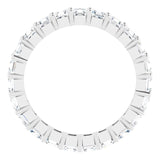 Platinum Asscher Lab-Grown Diamond Shared-Prong Eternity Band – 2.6x2.6 mm Stones - view 2