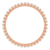 10K Gold Round Lab-Grown Diamond Shared-Prong Eternity Band – 1.5 mm Stones - Rose Gold - view 2