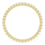 10K Gold Round Lab-Grown Diamond Shared-Prong Eternity Band – 1.5 mm Stones - Yellow Gold - view 2