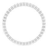 10K Gold Round Lab-Grown Diamond Shared-Prong Eternity Band – 1.5 mm Stones - White Gold - view 2