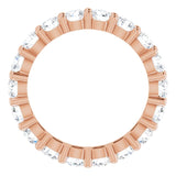 10K Gold Round Lab-Grown Diamond Shared-Prong Eternity Band – 3.8 mm Stones - Rose Gold - view 2