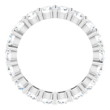 10K Gold Round Lab-Grown Diamond Shared-Prong Eternity Band – 3.8 mm Stones - White Gold - view 2