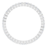 10K Gold Square Lab-Grown Diamond Shared-Prong Eternity Band – 1.5x1.5 mm Stones - White Gold - view 2