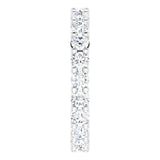 10K Gold Round Lab-Grown Diamond Shared-Prong Eternity Band – 2.5 mm Stones - White Gold - view 4