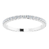 10K Gold Round Lab-Grown Diamond Shared-Prong Eternity Band – 1.5 mm Stones - White Gold - view 3