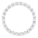 10K Gold Round Natural Diamond Shared-Prong Eternity Band – 2.5 mm Stones - White Gold - view 2