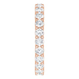 10K Gold Round Lab-Grown Diamond Shared-Prong Eternity Band – 2.5 mm Stones - Rose Gold - view 4