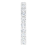 10K Gold Round Natural Diamond Shared-Prong Eternity Band – 2.5 mm Stones - White Gold - view 4