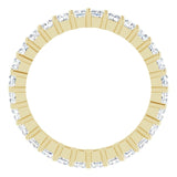 14K Gold Square Lab-Grown Diamond Shared-Prong Eternity Band – 2.25x2.25 mm Stones - Yellow Gold - view 2
